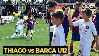 Thiago Messi brilliant dribbling skills against Barcelona U12 in matchday two La Liga futures [upl. by Anawait]