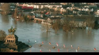 Hochwasserlage an der Mosel ⚠️ Koblenz  Dieblich  Winningen  Kobern [upl. by Aaren]