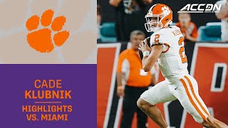 Clemson QB Cade Klubnik Highlights vs Miami [upl. by Marchal]