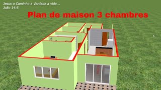 Plan de maison 3 chambres [upl. by Zippora690]