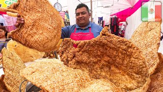 PAREDES de CHICHARRÓN 😮 Comida Callejera Masiva del Tianguis  TOUR Épica de Gastronomía en CDMX [upl. by Yr]