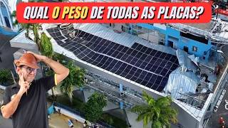 ☀️PLACA SOLAR PESA MUITO Quantos 🏋️‍♀️Quilos suporta um telhado Veja o peso de um sistema [upl. by Woodall]