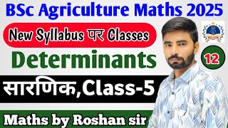 BSc Agriculture Math  Determinants Chapter Solution  BSc Agriculture Math 2025  Class  5 [upl. by Coray]