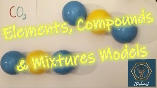 Elements Compounds amp Mixtures  Models Using Ball Pit Balls  KS3  GCSE Chemistry Tutorial [upl. by Solahcin]