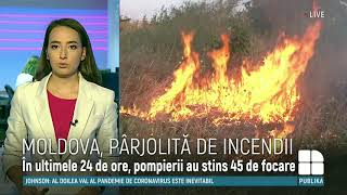 Moldova cuprinsă de flăcări 45 de incendii în ultimile 24 de ore [upl. by Ecnarwal860]