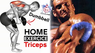 TRICEPS EXERCISES WITH DUMBBELLS AT HOME [upl. by Yelsnia733]