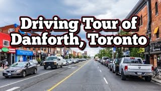 Driving Tour of Danforth Toronto 🇨🇦 toronto canadavlogs torontolife [upl. by Sille]