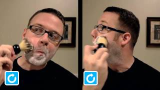 Shaveology How To Brush Lather [upl. by Whitver931]