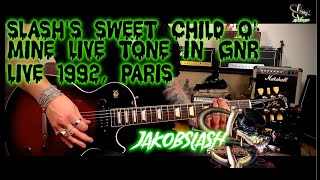 SLASHs Sweet Child O Mine Live Tone In GNR Live 1992 Paris [upl. by Adaner]