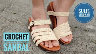 Crochet  tutorial Crochet sandal [upl. by Ijuy]