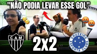 REAÃ‡Ã•ES DOS ATLETICANOS E CRUZEIRENSES NO EMPATE NO CLÃSSICO MINEIRO ATLETICO MG 2X2 CRUZEIRO [upl. by Gayle480]