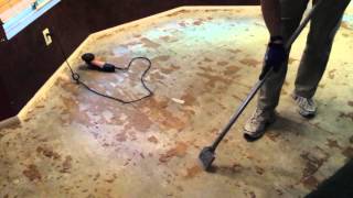 Remove Glue Down Wood Flooring [upl. by Anwad722]