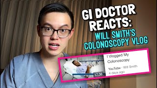 GASTROENTEROLOGIST REACTS to Will Smiths colonoscopy vlog [upl. by Ahseya]