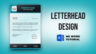 Letterhead Design in Microsoft word  Letterhead format  MS Word [upl. by Cianca]