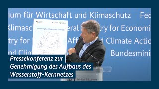 Pressekonferenz zur Genehmigung des WasserstoffKernnetzes [upl. by Marilou]