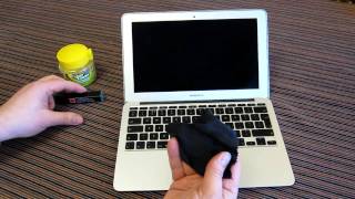 How to clean a laptop screen Apple MacBook Air IPA Isopropyl Alcohol  Radtech Screensavrz [upl. by Nhoj]