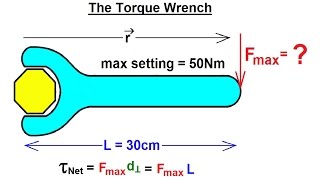 Physics 15 Torque Fundamentals 12 of 13 The Torque Wrench [upl. by Geer]