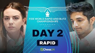 Will Magnus Salimova Arjun amp Vidit Hold Their Lead  FIDE World Rapid Championship 2023 Rds 69 [upl. by Mahda]