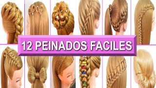 12 Peinados Faciles Rapidos y Casuales con Trenzas para Cabello Largo [upl. by Yrollam]