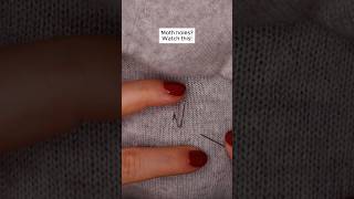 Expert method to mend moth holes in sweaters sewing cashmere mending repair knitting [upl. by Korney]