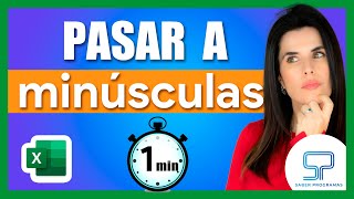 ¡Convierte TEXTO en MINÚSCULAS en Excel en Segundos 🔠💻 [upl. by Marek]