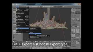 ESRI ArcScene to Fbx COLLADA and 3ds using Blender Tutorial [upl. by Fusuy]