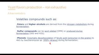 Webinar  Adjusting Fermentation Variables to Influence Yeast Flavor Expression Fermentis [upl. by Ainyt]