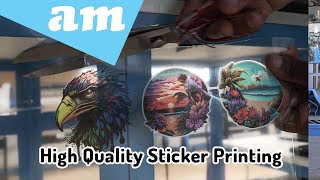 High Quality Full Colour Sticker Printed on 300mm UVDTF Printer Peel Then Apply No Weeding [upl. by Atalya]