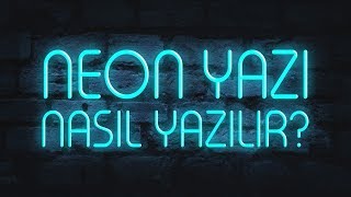 Adobe Photoshop Neon Yazı Yazma  Photoshop Dersleri  CS6 Dersleri [upl. by Malone567]