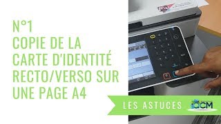 Astuce N° 1 Copie de la carte didentité rectoverso sur une page A4 [upl. by Ruby]