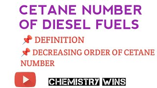 CETANE NUMBER sadhanadhananjaya CHEMISTRY WINS chemistry [upl. by Moore687]