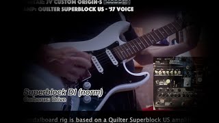 Quilter Superblock US  NUX Cerberus  Full Pedalboard Rig DEMO [upl. by Nodnab788]