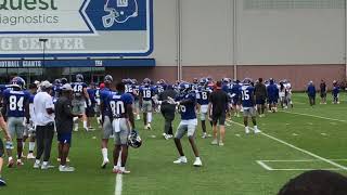 Giants Wayne Gallman Olivier Vernon fight at camp [upl. by Aisile]