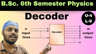 Decoder3 to 8 DecoderDigital ElectronicsUnit 4Lec 9BScPhysics6th SemesterAll Universities [upl. by Chapman]