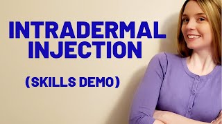 INTRADERMAL INJECTION ID  SKILLS DEMO [upl. by Arhas715]