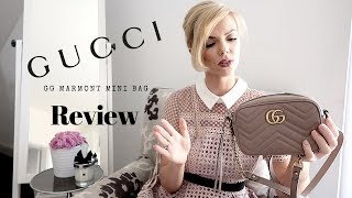 GUCCI MARMONT MINI CAMERA BAG  Review  Moja opinia i recenzja  Beata M [upl. by Klarika]