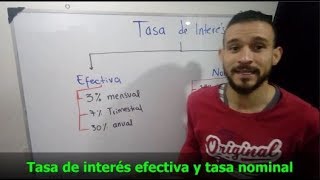 Matemáticas Financieras Tasas de interés efectiva y nominal [upl. by Botzow]