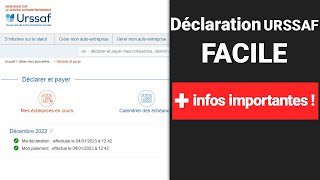 Urssaf auto entrepreneur comment faire sa déclaration  Je déclare mon CA avec vous [upl. by Esinehs]