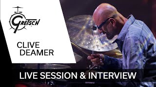 LIVE SESSION amp INTERVIEW 🥁🎙 Clive Deamer Gretsch Drums live  BagShow 2023 in Paris [upl. by Atcele561]