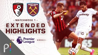 Bournemouth v West Ham United  PREMIER LEAGUE HIGHLIGHTS  8122023  NBC Sports [upl. by Layne456]