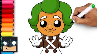 How To Draw Oompa Loompa 🍫 Willy Wonka [upl. by Anahsahs542]