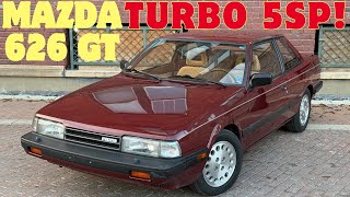 1986 Mazda 626 GT Turbo Coupe with 5sp manual trans 51k mile all original time capsule For Sale [upl. by Inhsor]