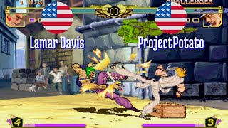 jojobanr1 Lamar Davis US vs ProjectPotato US JoJo HFTF jojoban Fightcade Mar 7 [upl. by Luehrmann]