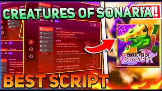 Creatures of Sonaria Script GUI  Hack Auto Farm Auto Eat Aura Kill And More PASTEBIN 2024 [upl. by Helsie]