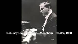 Debussy Clair de Lune Menahem Pressler 1953 [upl. by Tully]