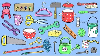 Deutsch lernen 75 Haushaltsgegenstände – 75 household items  German for beginners [upl. by Belicia525]