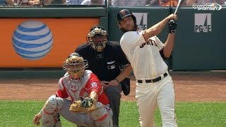 Madison Bumgarner hits his 10th career homer doubles and tosses a shutout [upl. by Drugi653]