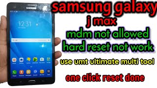 samsung galaxy j max hard reset  jmax mdm does not allowed factory reset [upl. by Nason]