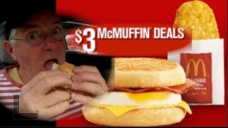 McDonalds Bacon amp Egg McMuffin Hash Brown Taste Test [upl. by Gignac]