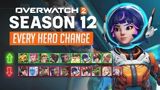 Overwatch 2  EVERY HERO CHANGE for Season 12 New Frontiers [upl. by Colvin]